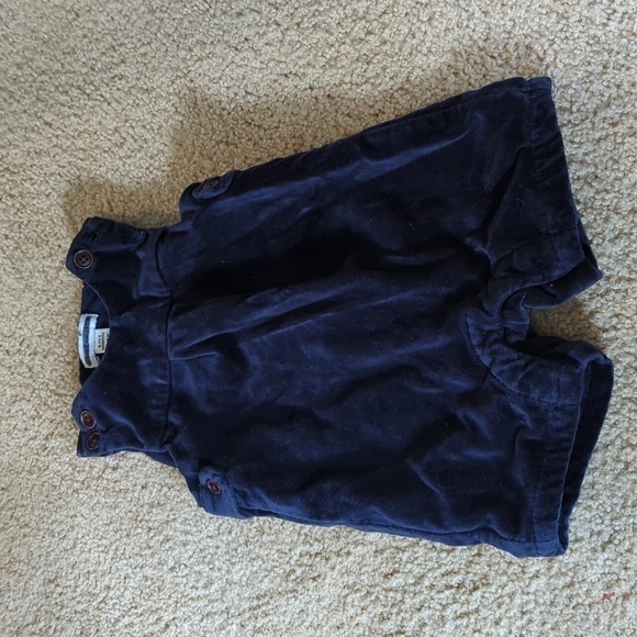 Janie and Jack Other - Janie & Jack Blue Velvet Sleeveless Romper Size 0-3 Months